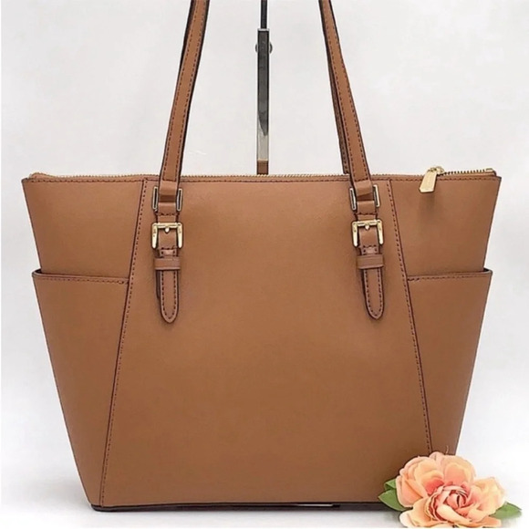 MICHAEL KORS CHARLOTTE LARGE TOP ZIP TOTE BAG LUGGAGE - Picture 9 of 11